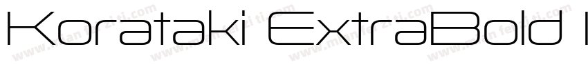 Korataki ExtraBold I字体转换